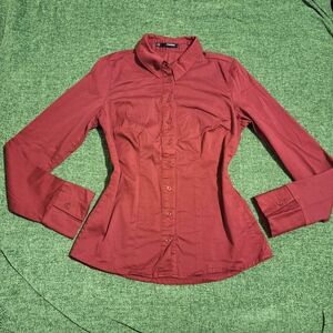 Maurices Burgundy Button-Down Shirt
